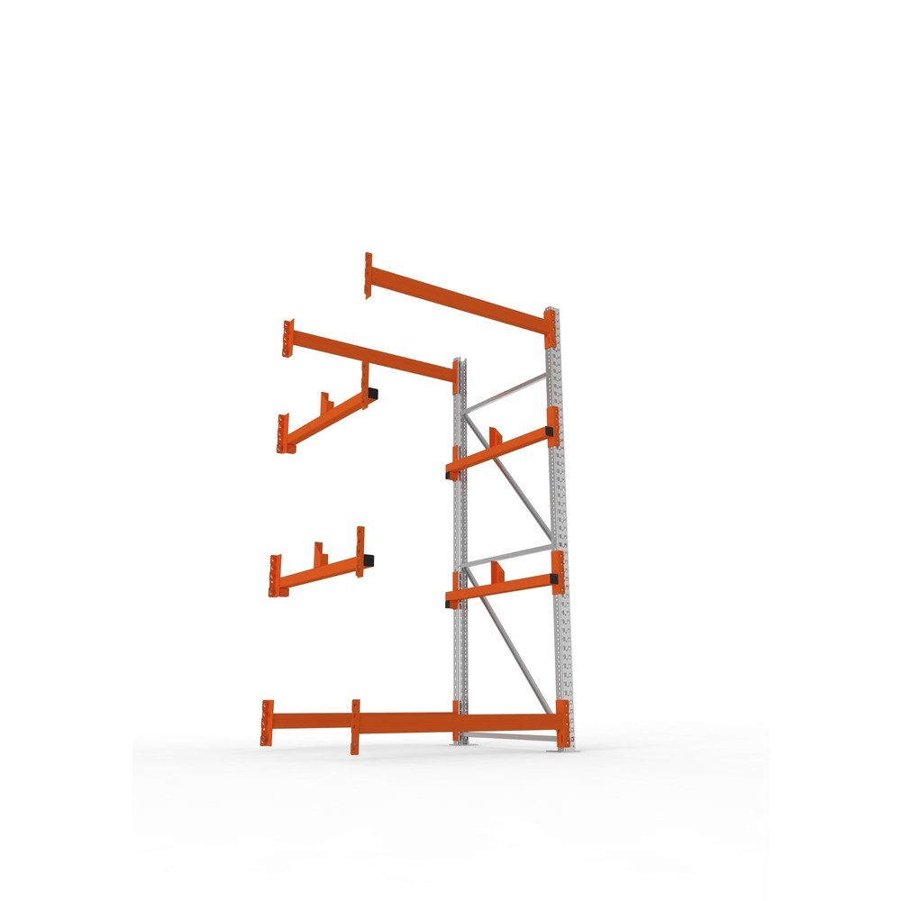 Productafbeelding nr. 3: Kabeltrommelstelling META MULTIPAL type 1, aanbouwelement, hxbxd 2.700 x 1.300 x 1.100 mm, verzinkt, RAL 2001 roodoranje, met 2 trommelbevestigingen, zonder assen, met kabeltrommelsteunen