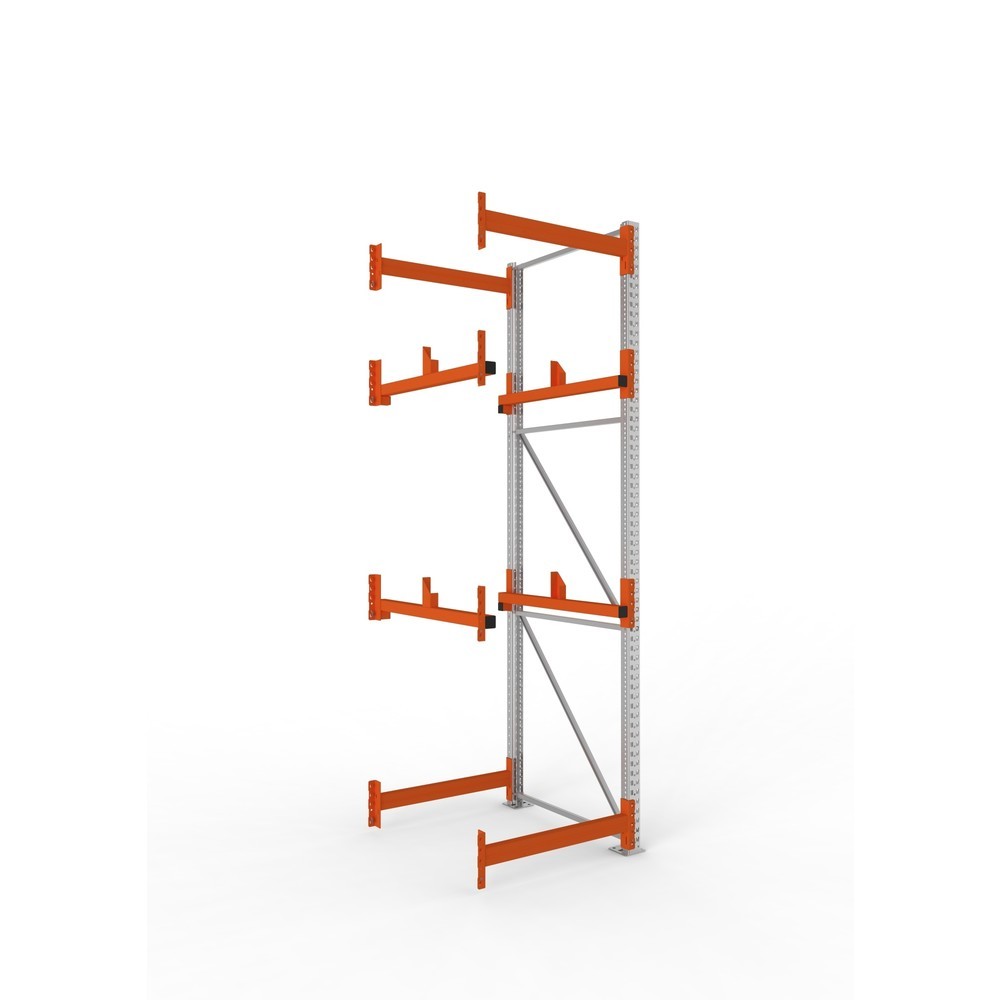 Productafbeelding nr. 1: Kabeltrommelstelling META MULTIPAL type 1, aanbouwelement, hxbxd 3.300 x 900 x 1.100 mm, verzinkt, RAL 2001 roodoranje, met 2 trommelbevestigingen, zonder assen, met kabeltrommelsteunen
