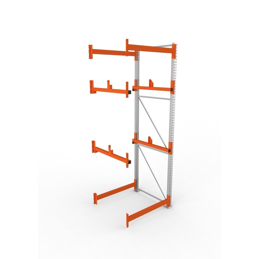 Productafbeelding nr. 2: Kabeltrommelstelling META MULTIPAL type 1, aanbouwelement, hxbxd 3.300 x 1.100 x 1.100 mm, verzinkt, RAL 2001 roodoranje, met 2 trommelbevestigingen, zonder assen, met kabeltrommelsteunen