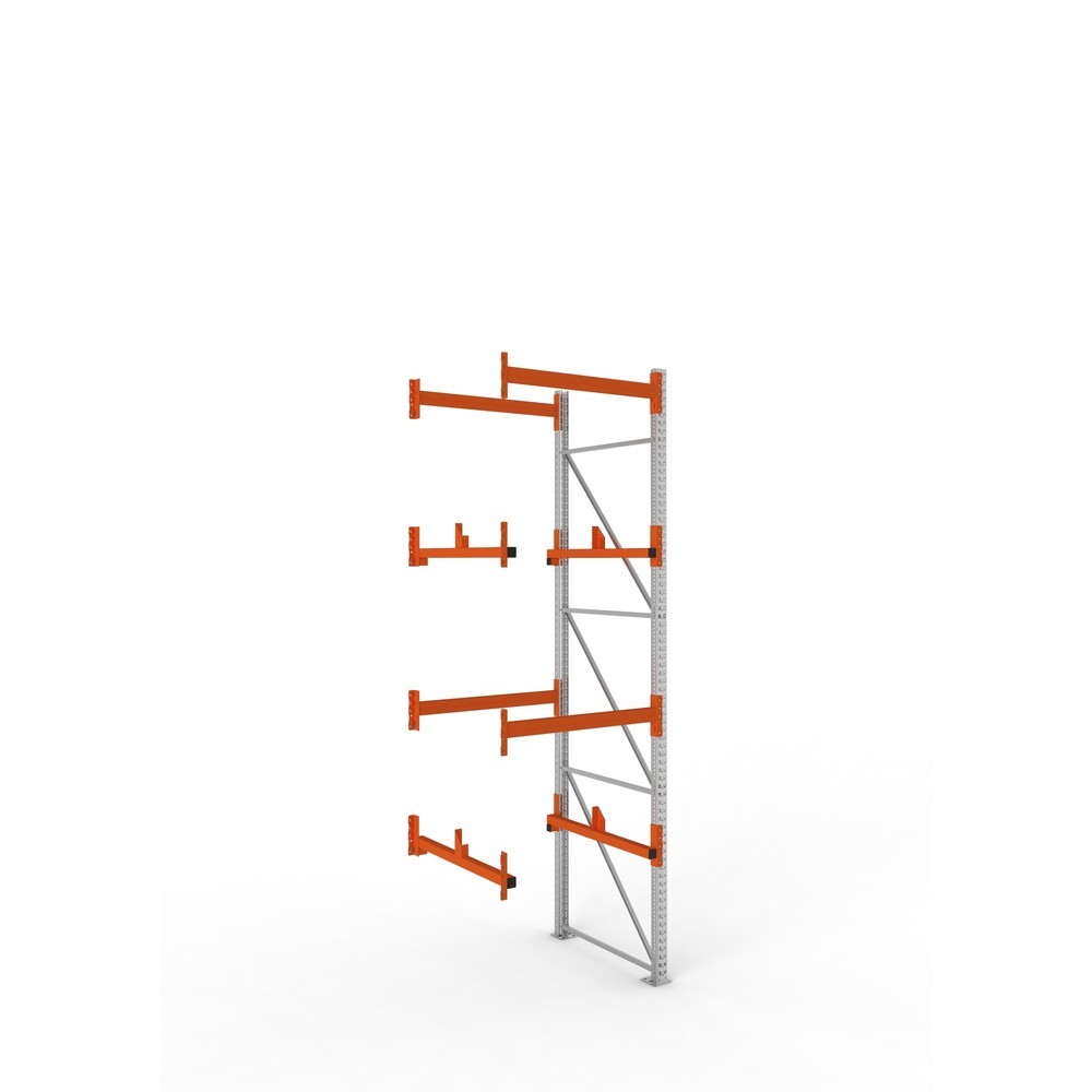 Productafbeelding nr. 1: Kabeltrommelstelling META MULTIPAL type 1, aanbouwelement, hxbxd 3.800 x 1.100 x 1.100 mm, verzinkt, RAL 2001 roodoranje, met 2 trommelbevestigingen, zonder assen, met kabeltrommelsteunen