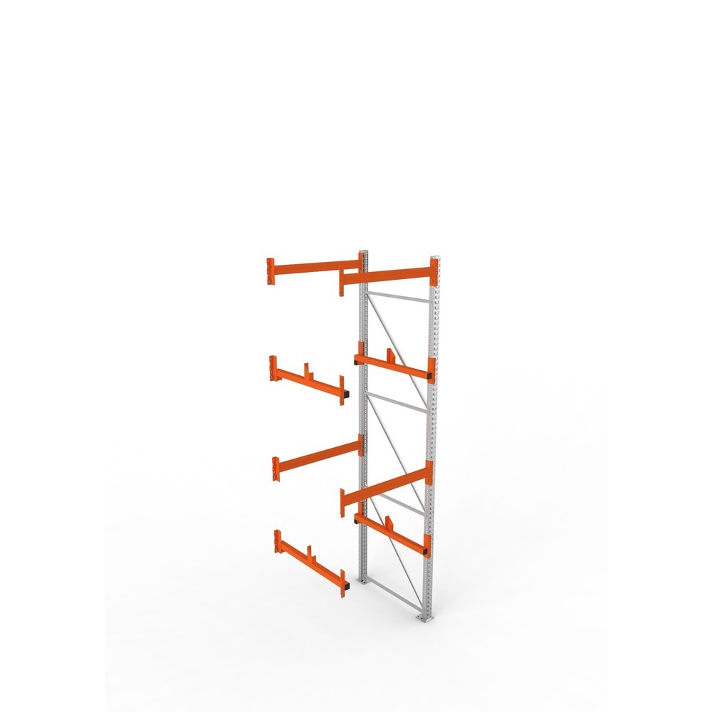 Productafbeelding nr. 2: Kabeltrommelstelling META MULTIPAL type 1, aanbouwelement, hxbxd 3.800 x 1.100 x 1.100 mm, verzinkt, RAL 2001 roodoranje, met 2 trommelbevestigingen, zonder assen, met kabeltrommelsteunen