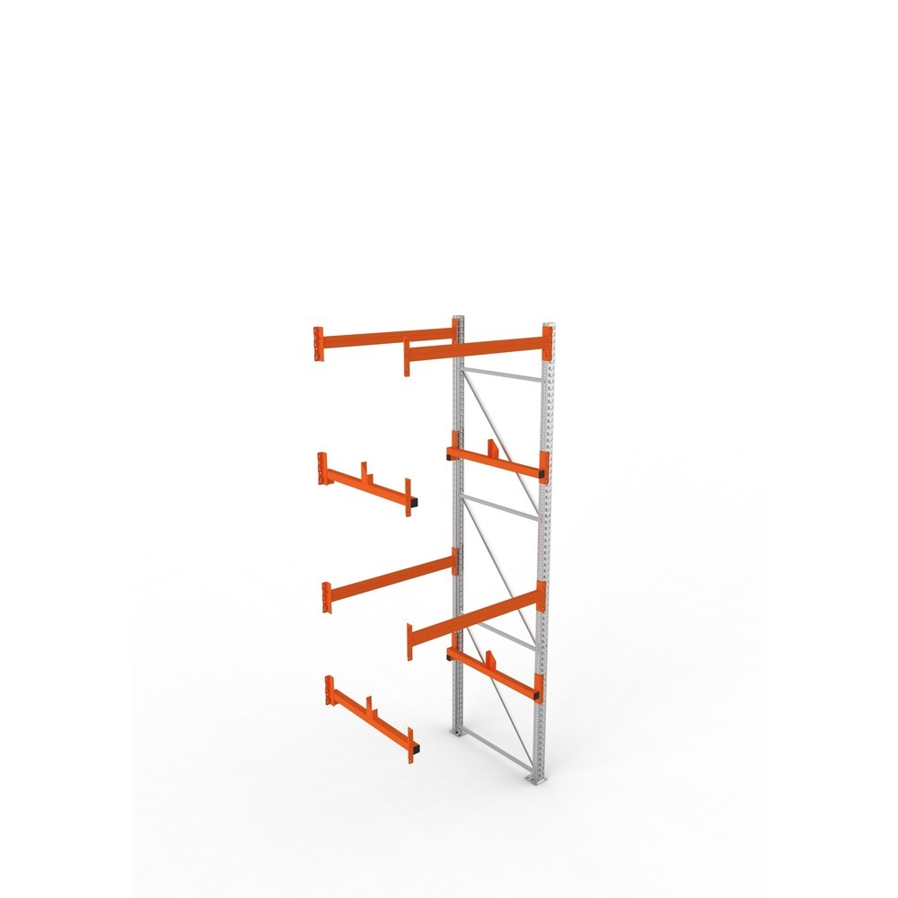Productafbeelding nr. 2: Kabeltrommelstelling META MULTIPAL type 1, aanbouwelement, hxbxd 3.800 x 1.300 x 1.100 mm, verzinkt, RAL 2001 roodoranje, met 2 trommelbevestigingen, zonder assen, met kabeltrommelsteunen