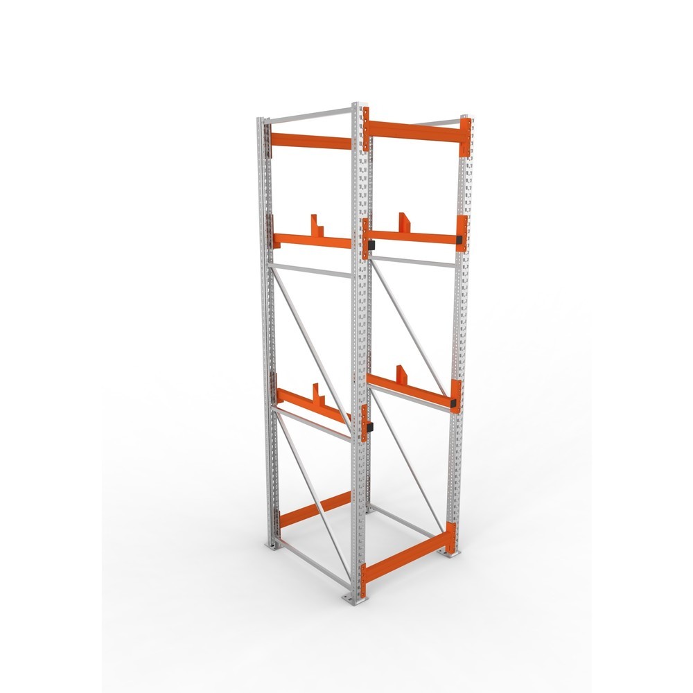 Productafbeelding nr. 2: Kabeltrommelstelling META MULTIPAL type 1, basiselement, hxbxd 3.300 x 900 x 1.100 mm, verzinkt, RAL 2001 roodoranje, met 2 trommelbevestigingen, zonder assen, met kabeltrommelsteunen