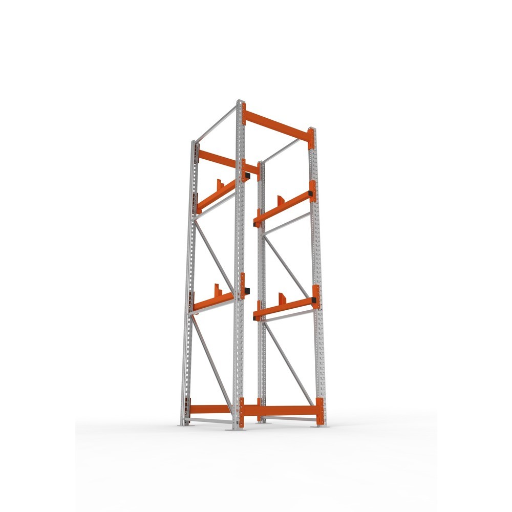 Productafbeelding nr. 3: Kabeltrommelstelling META MULTIPAL type 1, basiselement, hxbxd 3.300 x 900 x 1.100 mm, verzinkt, RAL 2001 roodoranje, met 2 trommelbevestigingen, zonder assen, met kabeltrommelsteunen