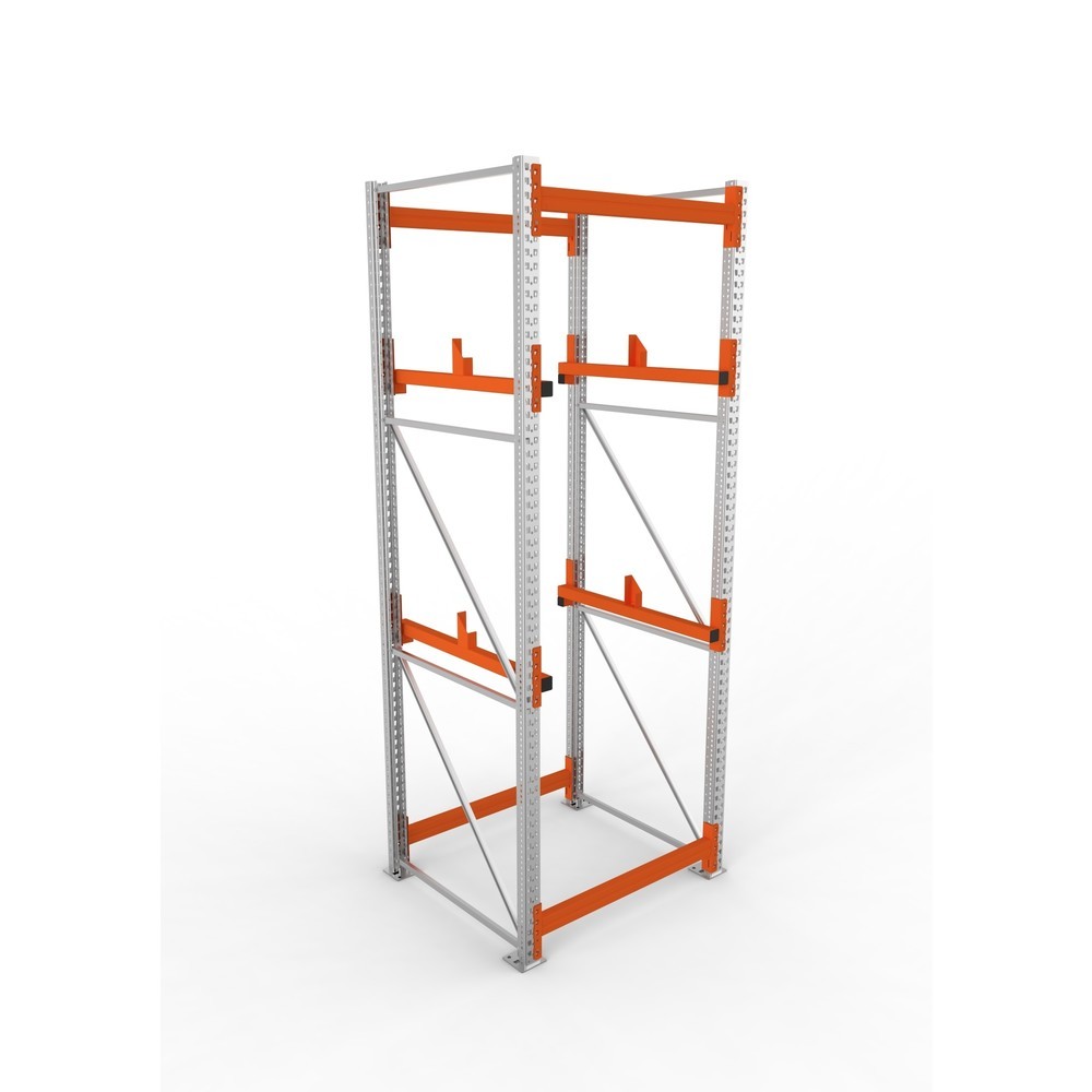 Productafbeelding nr. 2: Kabeltrommelstelling META MULTIPAL type 1, basiselement, hxbxd 3.300 x 1.100 x 1.100 mm, verzinkt, RAL 2001 roodoranje, met 2 trommelbevestigingen, zonder assen, met kabeltrommelsteunen