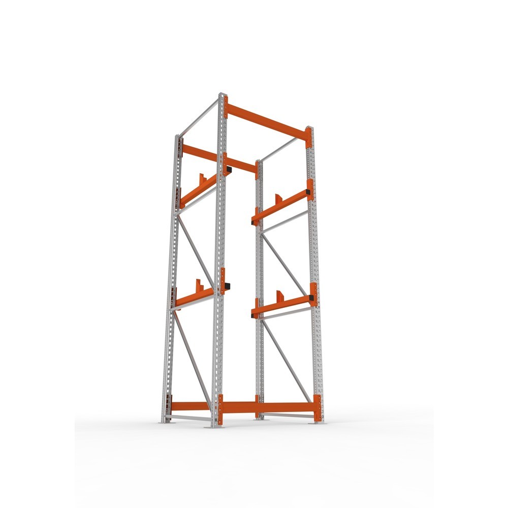 Productafbeelding nr. 3: Kabeltrommelstelling META MULTIPAL type 1, basiselement, hxbxd 3.300 x 1.100 x 1.100 mm, verzinkt, RAL 2001 roodoranje, met 2 trommelbevestigingen, zonder assen, met kabeltrommelsteunen