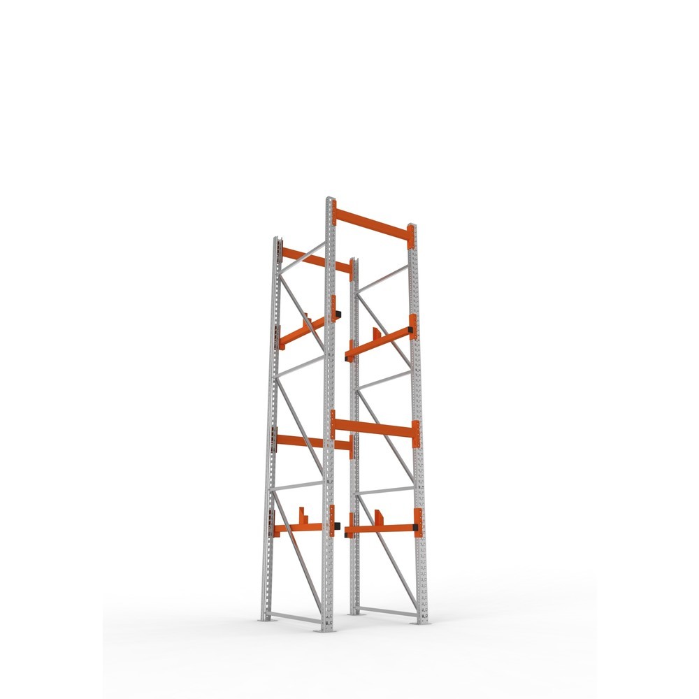 Productafbeelding nr. 3: Kabeltrommelstelling META MULTIPAL type 1, basiselement, hxbxd 3.800 x 900 x 1.100 mm, verzinkt, RAL 2001 roodoranje, met 2 trommelbevestigingen, zonder assen, met kabeltrommelsteunen