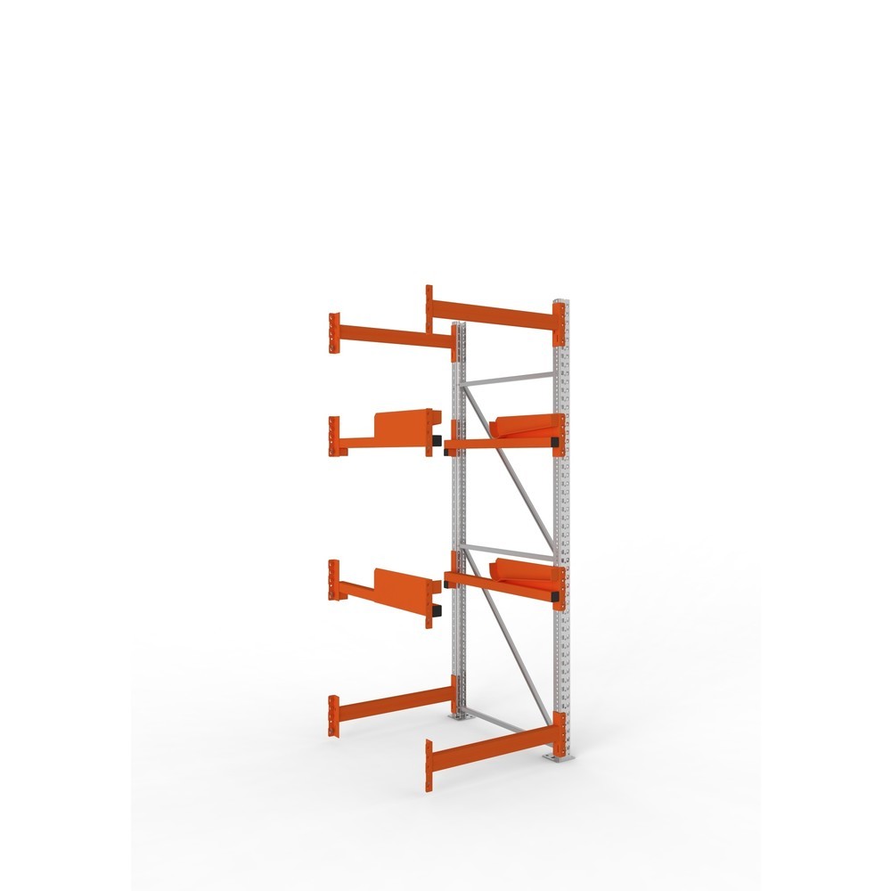 Productafbeelding nr. 1: Kabeltrommelstelling META MULTIPAL type 2, aanbouwelement, hxbxd 2.700 x 900 x 1.100 mm, verzinkt, RAL 2001 roodoranje, met 2 trommelbevestigingen, zonder assen, met kabeltrommelsteunen
