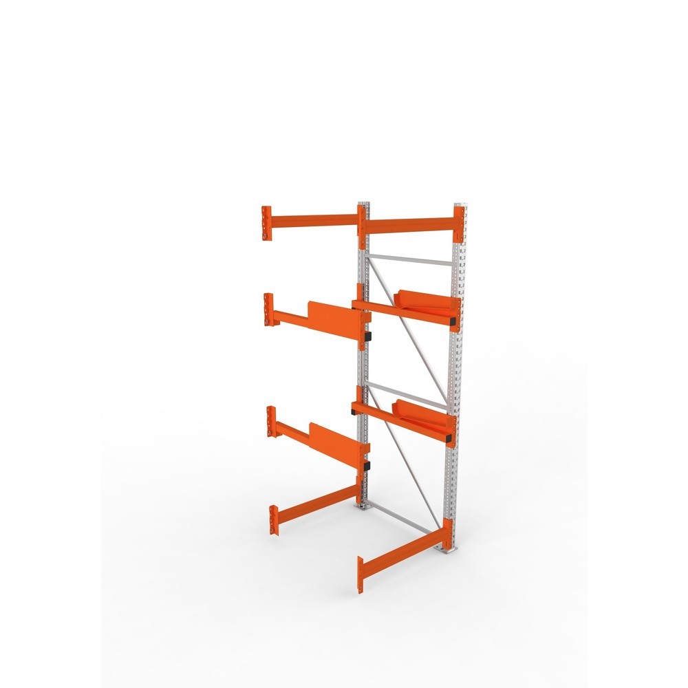 Productafbeelding nr. 2: Kabeltrommelstelling META MULTIPAL type 2, aanbouwelement, hxbxd 2.700 x 900 x 1.100 mm, verzinkt, RAL 2001 roodoranje, met 2 trommelbevestigingen, zonder assen, met kabeltrommelsteunen