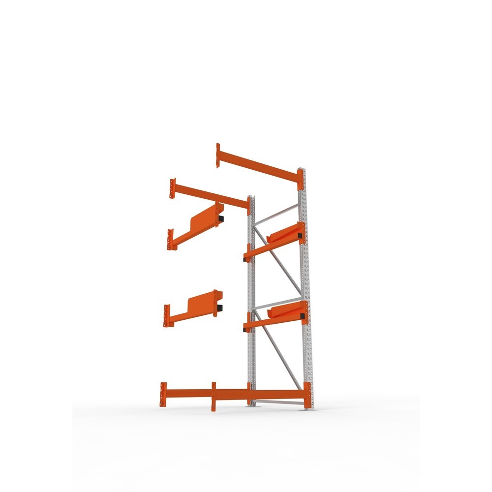 Productafbeelding nr. 3: Kabeltrommelstelling META MULTIPAL type 2, aanbouwelement, hxbxd 2.700 x 1.100 x 1.100 mm, verzinkt, RAL 2001 roodoranje, met 2 trommelbevestigingen, zonder assen, met kabeltrommelsteunen