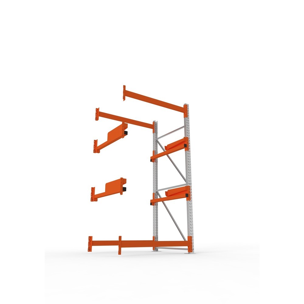 Productafbeelding nr. 3: Kabeltrommelstelling META MULTIPAL type 2, aanbouwelement, hxbxd 2.700 x 1.300 x 1.100 mm, verzinkt, RAL 2001 roodoranje, met 2 trommelbevestigingen, zonder assen, met kabeltrommelsteunen
