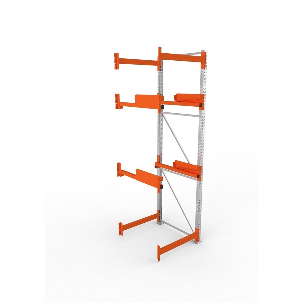 Productafbeelding nr. 2: Kabeltrommelstelling META MULTIPAL type 2, aanbouwelement, hxbxd 3.300 x 900 x 1.100 mm, verzinkt, RAL 2001 roodoranje, met 2 trommelbevestigingen, zonder assen, met kabeltrommelsteunen