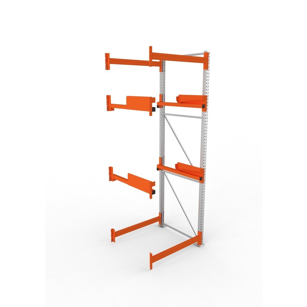 Productafbeelding nr. 2: Kabeltrommelstelling META MULTIPAL type 2, aanbouwelement, hxbxd 3.300 x 1.100 x 1.100 mm, verzinkt, RAL 2001 roodoranje, met 2 trommelbevestigingen, zonder assen, met kabeltrommelsteunen