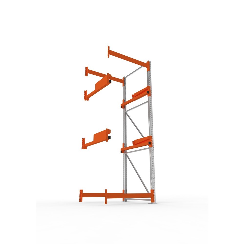 Productafbeelding nr. 3: Kabeltrommelstelling META MULTIPAL type 2, aanbouwelement, hxbxd 3.300 x 1.100 x 1.100 mm, verzinkt, RAL 2001 roodoranje, met 2 trommelbevestigingen, zonder assen, met kabeltrommelsteunen