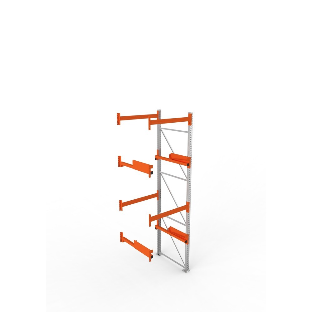 Productafbeelding nr. 2: Kabeltrommelstelling META MULTIPAL type 2, aanbouwelement, hxbxd 3.800 x 1.100 x 1.100 mm, verzinkt, RAL 2001 roodoranje, met 2 trommelbevestigingen, zonder assen, met kabeltrommelsteunen