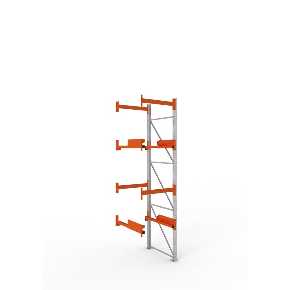 Productafbeelding nr. 1: Kabeltrommelstelling META MULTIPAL type 2, aanbouwelement, hxbxd 3.800 x 900 x 1.100 mm, verzinkt, RAL 2001 roodoranje, met 2 trommelbevestigingen, zonder assen, met kabeltrommelsteunen