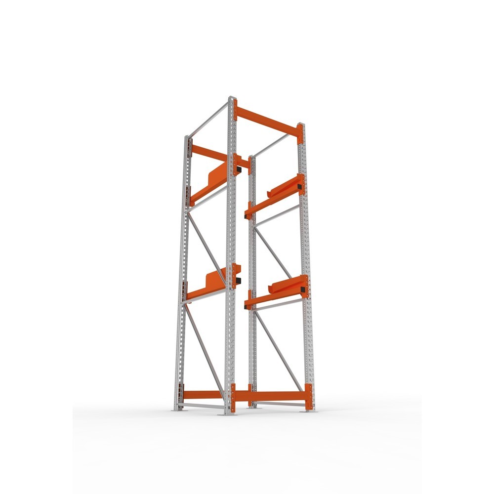Productafbeelding nr. 3: Kabeltrommelstelling META MULTIPAL type 2, basiselement, hxbxd 3.300 x 900 x 1.100 mm, verzinkt, RAL 2001 roodoranje, met 2 trommelbevestigingen, zonder assen, met kabeltrommelsteunen