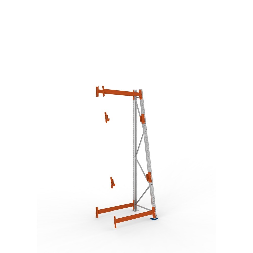 Productafbeelding nr. 1: Kabeltrommelstelling META MULTIPAL type 3, aanbouwelement, hxbxd 3.300 x 1.100 x 900, compleet voor 2 assen, verzinkt, RAL 2001 roodoranje, A-stijlen