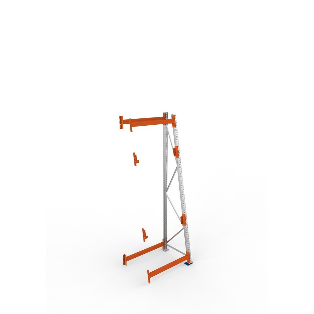Productafbeelding nr. 2: Kabeltrommelstelling META MULTIPAL type 3, aanbouwelement, hxbxd 3.300 x 1.100 x 900, compleet voor 2 assen, verzinkt, RAL 2001 roodoranje, A-stijlen