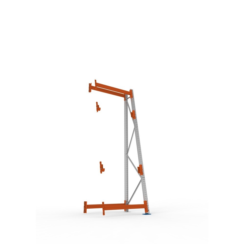Productafbeelding nr. 3: Kabeltrommelstelling META MULTIPAL type 3, aanbouwelement, hxbxd 3.300 x 1.100 x 900, compleet voor 2 assen, verzinkt, RAL 2001 roodoranje, A-stijlen