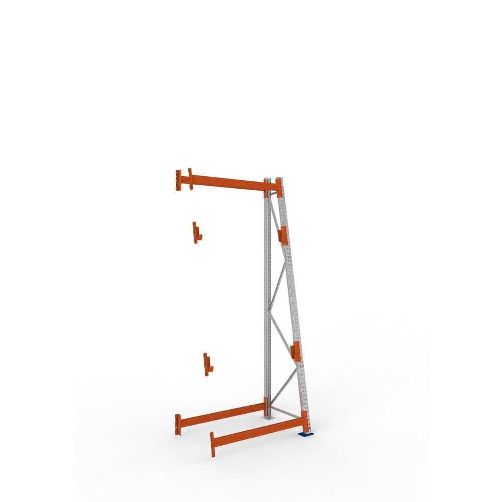 Product afbeelding: Kabeltrommelstelling META MULTIPAL type 3, aanbouwelement, hxbxd 3.300 x 1.300 x 900, compleet voor 2 assen, verzinkt, RAL 2001 roodoranje, A-stijlen