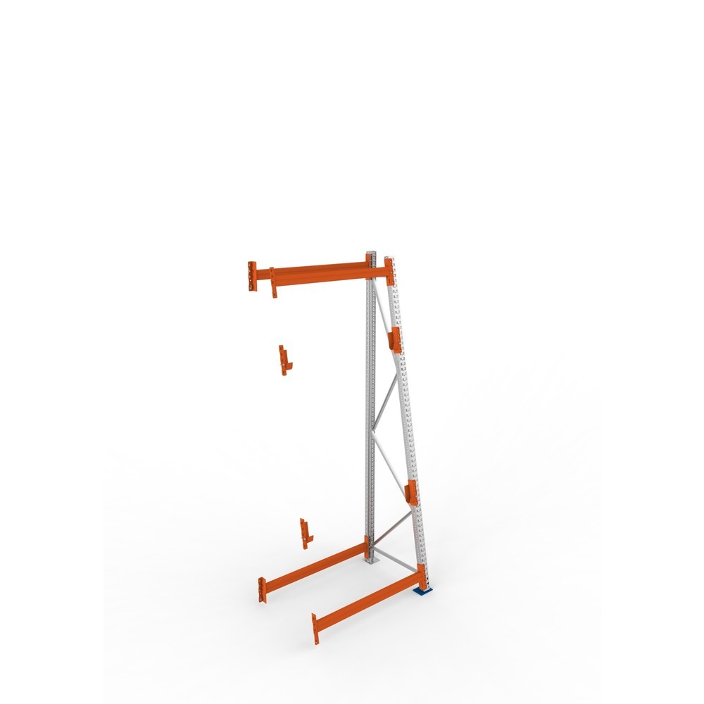 Productafbeelding nr. 2: Kabeltrommelstelling META MULTIPAL type 3, aanbouwelement, hxbxd 3.300 x 1.300 x 900, compleet voor 2 assen, verzinkt, RAL 2001 roodoranje, A-stijlen