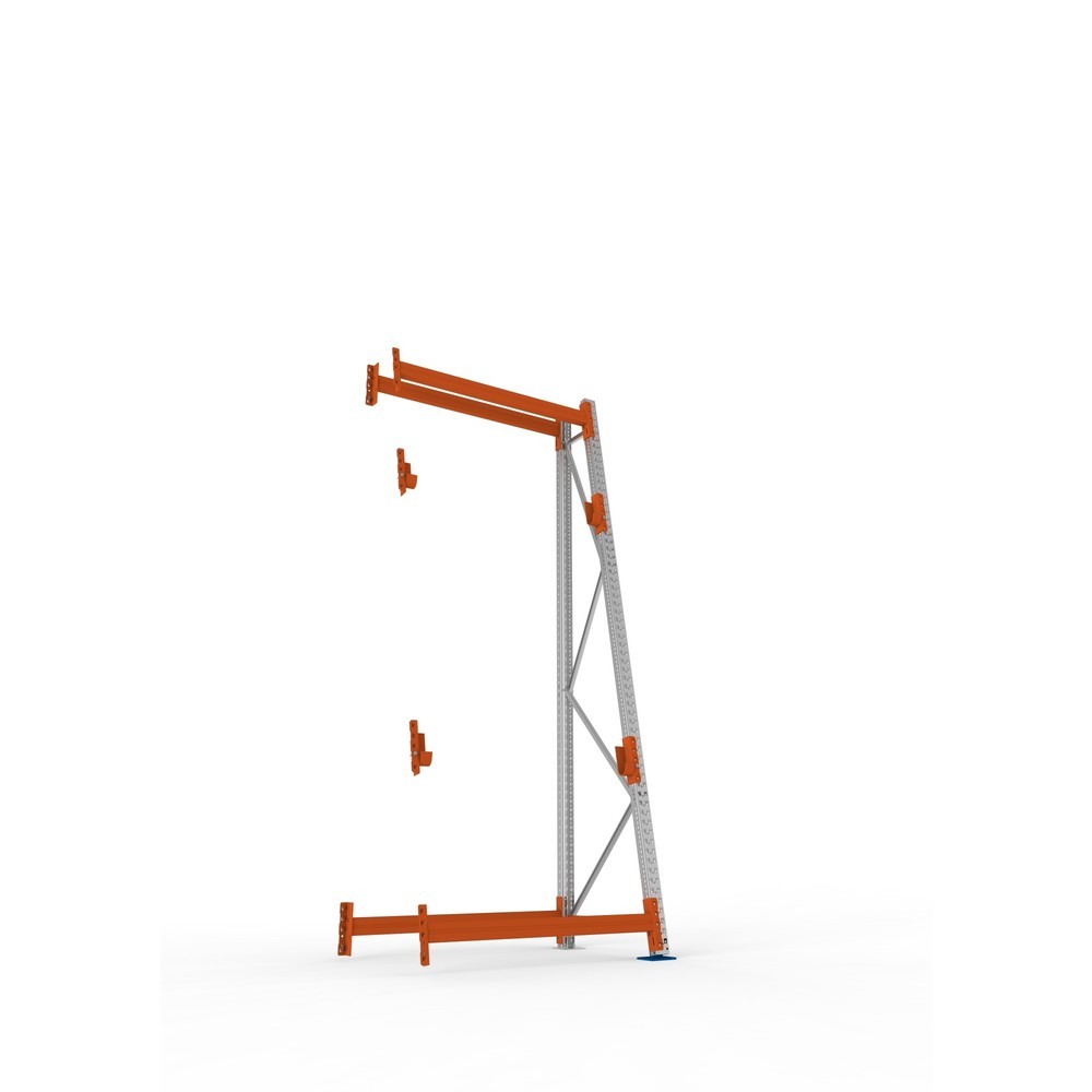 Productafbeelding nr. 3: Kabeltrommelstelling META MULTIPAL type 3, aanbouwelement, hxbxd 3.300 x 1.300 x 900, compleet voor 2 assen, verzinkt, RAL 2001 roodoranje, A-stijlen