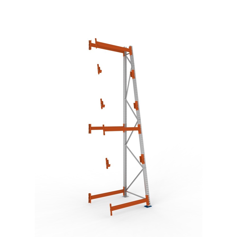 Productafbeelding nr. 1: Kabeltrommelstelling META MULTIPAL type 3, aanbouwelement, hxbxd 4.400 x 1.100 x 1.100 mm, compleet voor 3 assen, verzinkt, RAL 2001 roodoranje, A-stijlen