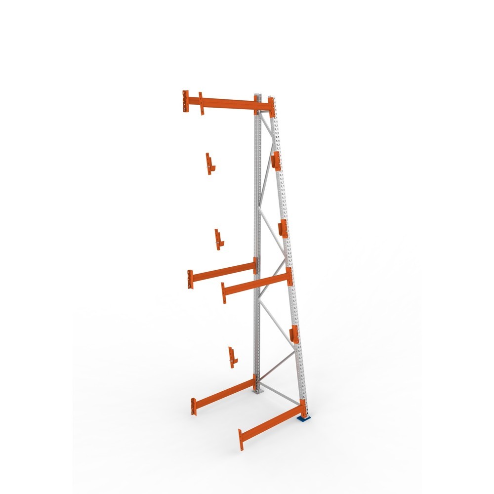 Productafbeelding nr. 2: Kabeltrommelstelling META MULTIPAL type 3, aanbouwelement, hxbxd 4.400 x 1.100 x 1.100 mm, compleet voor 3 assen, verzinkt, RAL 2001 roodoranje, A-stijlen