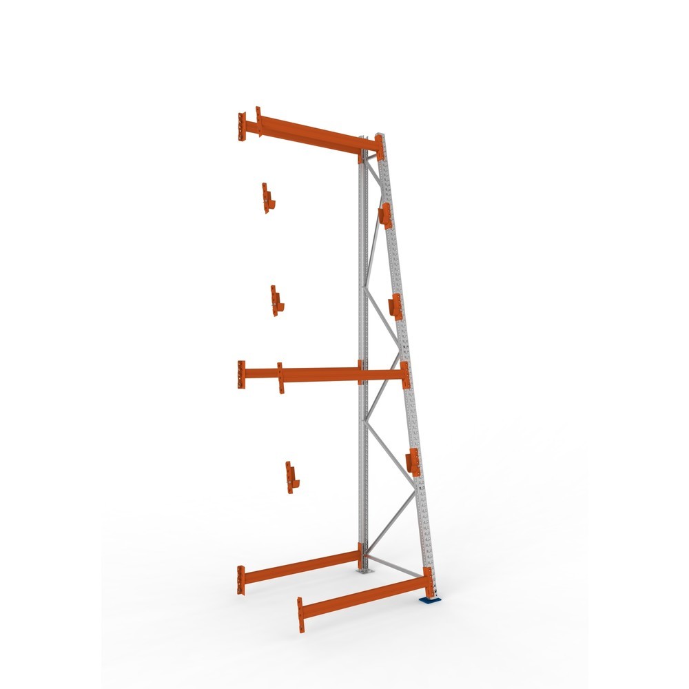 Product afbeelding: Kabeltrommelstelling META MULTIPAL type 3, aanbouwelement, hxbxd 4.400 x 1.300 x 1.100 mm, compleet voor 3 assen, verzinkt, RAL 2001 roodoranje, A-stijlen
