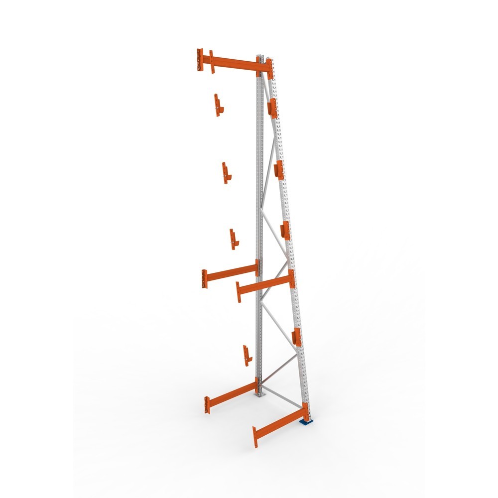 Productafbeelding nr. 2: Kabeltrommelstelling META MULTIPAL type 3, aanbouwelement, hxbxd 4.900 x 900 x 1.100 mm, compleet voor 4 assen, verzinkt, RAL 2001 roodoranje, A-stijlen