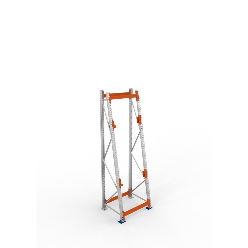 Productafbeelding nr. 2: Kabeltrommelstelling META MULTIPAL type 3, basiselement, hxbxd 3.300 x 900 x 900, compleet voor 2 assen, verzinkt, RAL 2001 roodoranje, A-stijlen