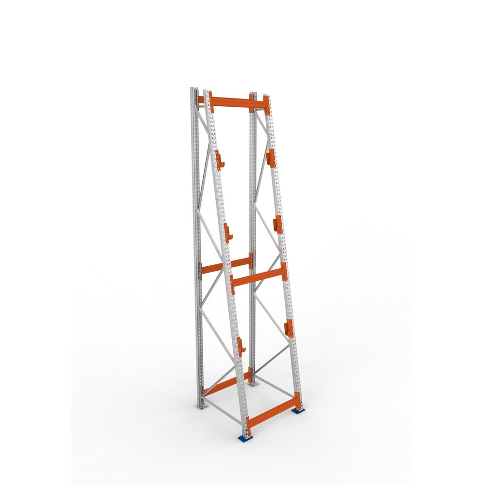 Productafbeelding nr. 2: Kabeltrommelstelling META MULTIPAL type 3, basiselement, hxbxd 4.400 x 900 x 1.100 mm, compleet voor 3 assen, verzinkt, RAL 2001 roodoranje, A-stijlen
