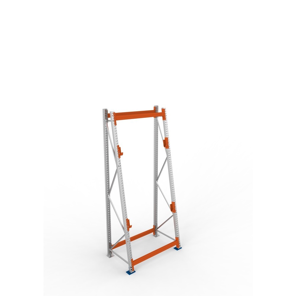 Productafbeelding nr. 2: Kabeltrommelstelling META MULTIPAL type 3, basiselement, hxbxd 3.300 x 1.300 x 900, compleet voor 2 assen, verzinkt, RAL 2001 roodoranje, A-stijlen