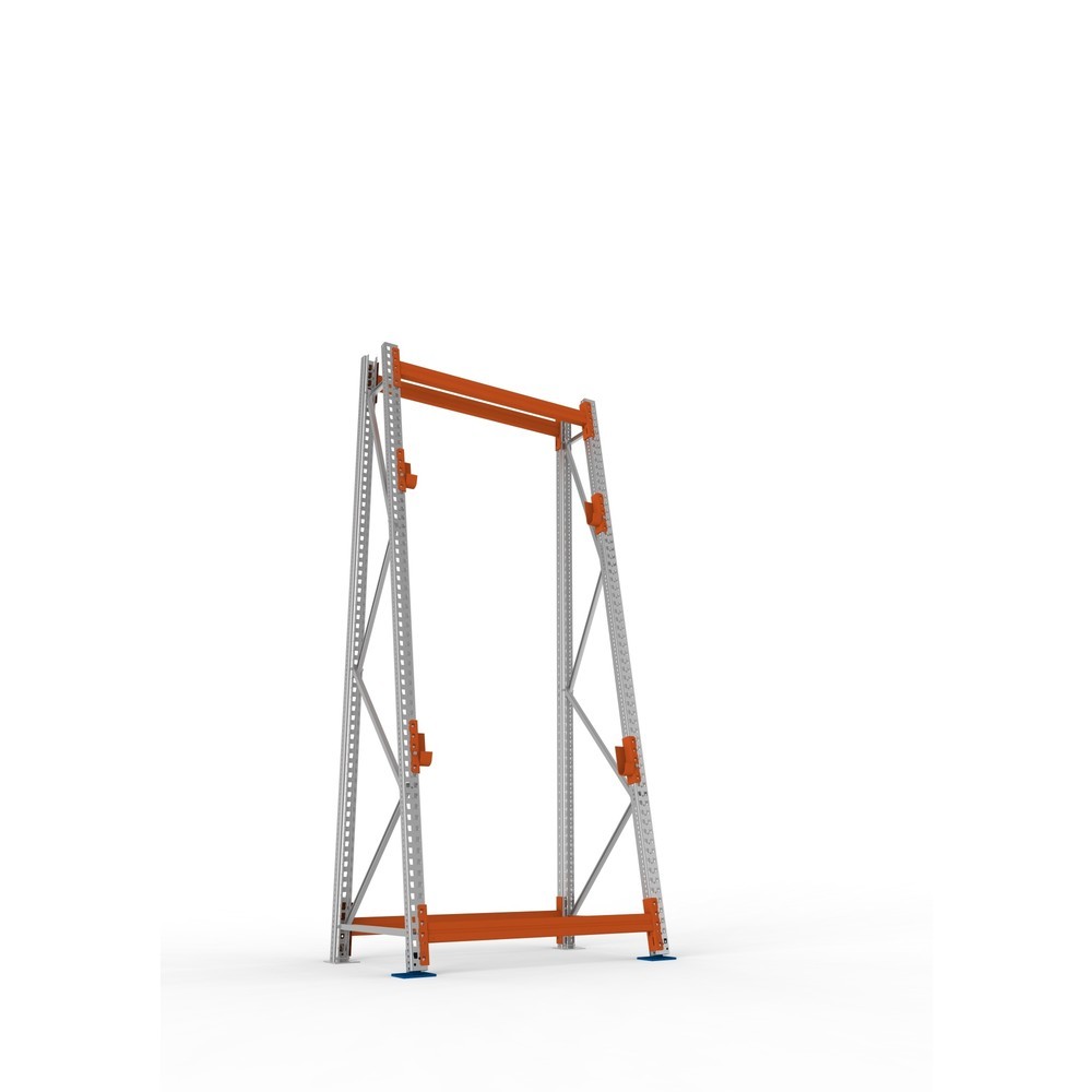 Productafbeelding nr. 3: Kabeltrommelstelling META MULTIPAL type 3, basiselement, hxbxd 3.300 x 1.300 x 900, compleet voor 2 assen, verzinkt, RAL 2001 roodoranje, A-stijlen