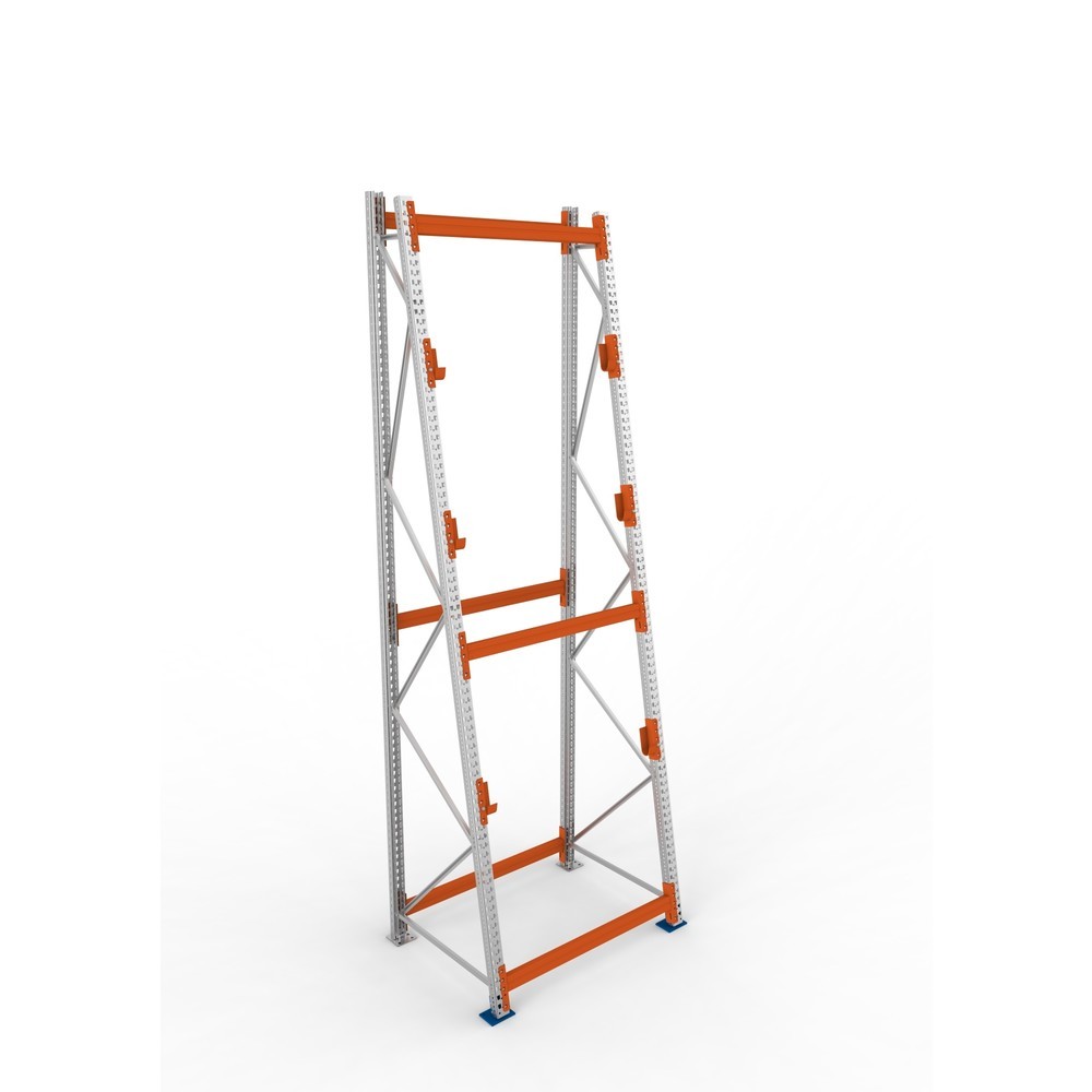 Productafbeelding nr. 2: Kabeltrommelstelling META MULTIPAL type 3, basiselement, hxbxd 4.400 x 1.300 x 1.100 mm, compleet voor 3 assen, verzinkt, RAL 2001 roodoranje, A-stijlen
