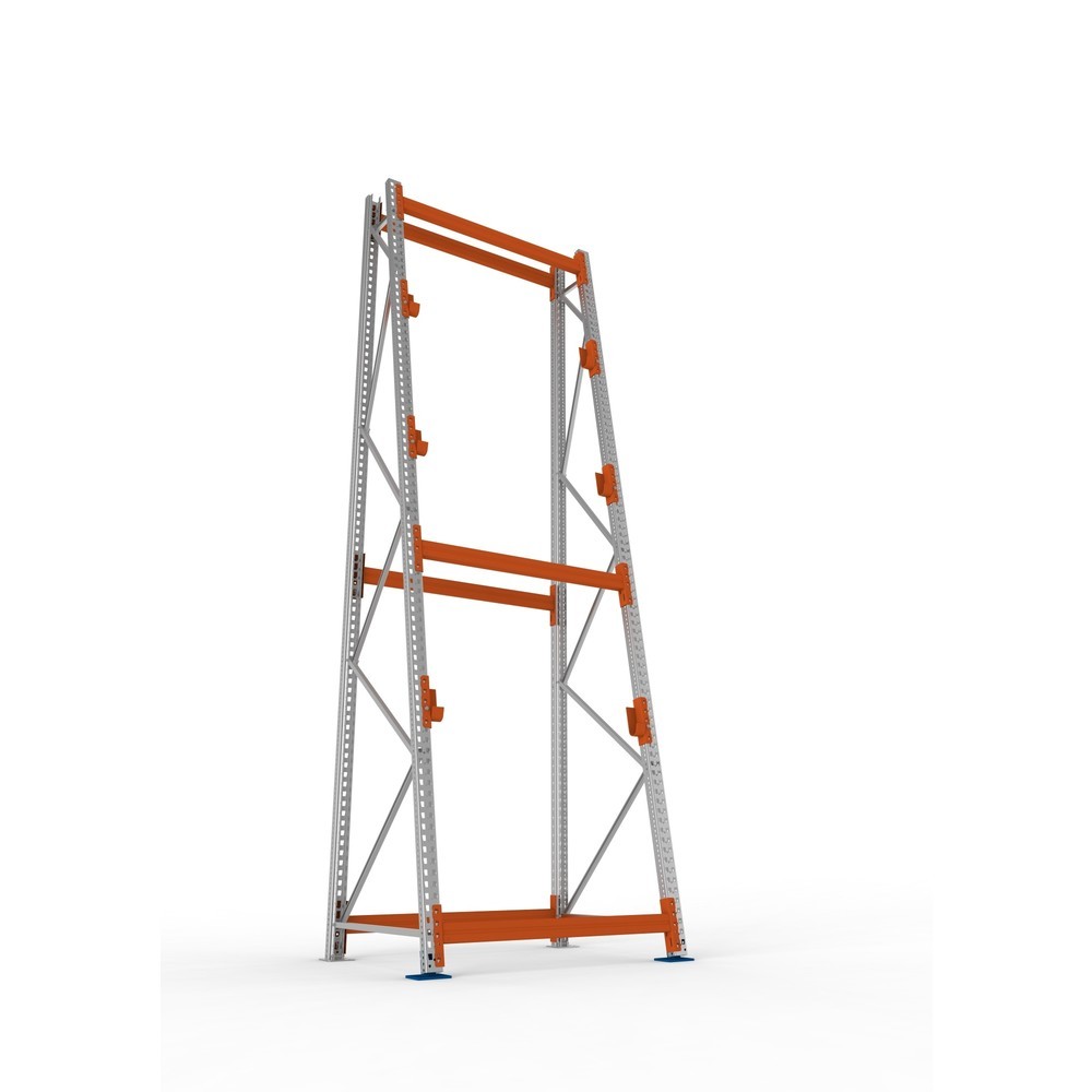 Productafbeelding nr. 3: Kabeltrommelstelling META MULTIPAL type 3, basiselement, hxbxd 4.400 x 1.300 x 1.100 mm, compleet voor 3 assen, verzinkt, RAL 2001 roodoranje, A-stijlen