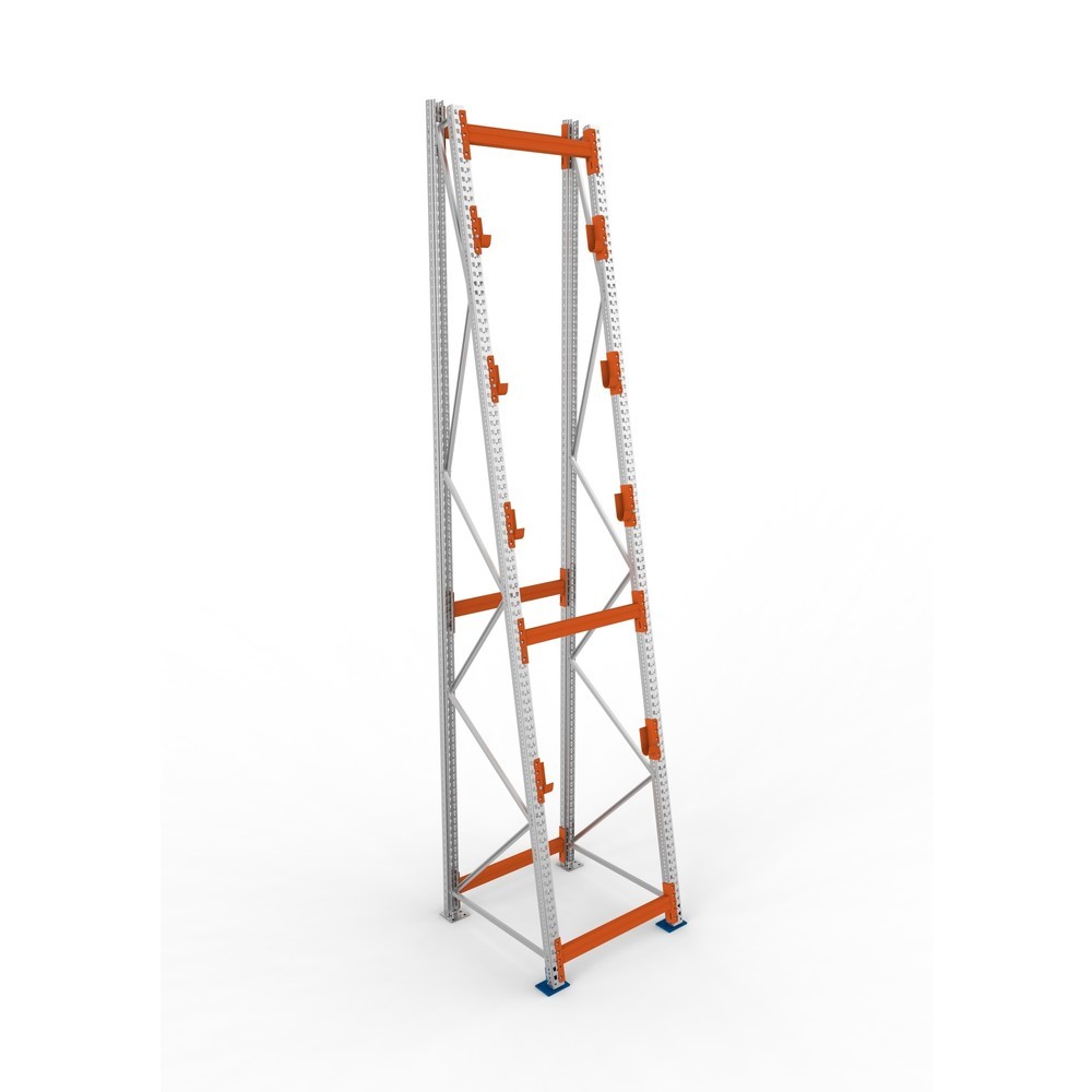 Productafbeelding nr. 2: Kabeltrommelstelling META MULTIPAL type 3, basiselement, hxbxd 4.900 x 900 x 1.100 mm, compleet voor 4 assen, verzinkt, RAL 2001 roodoranje, A-stijlen