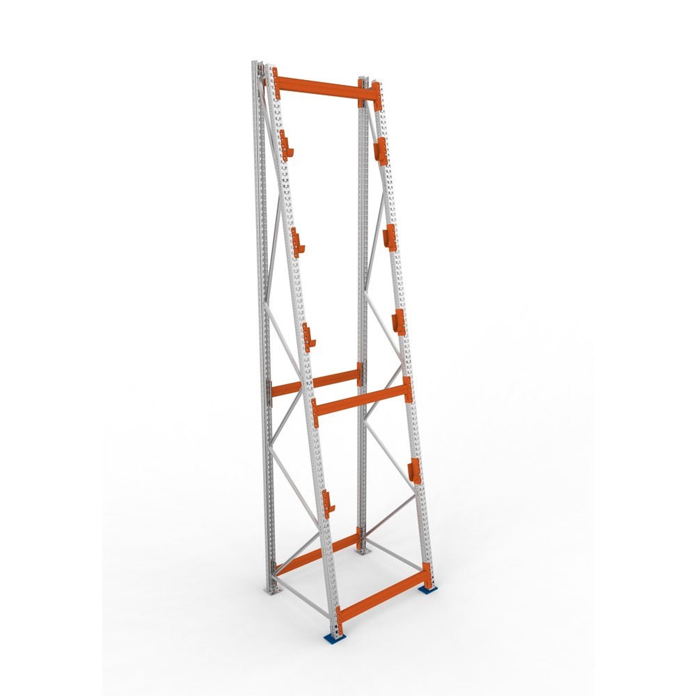 Productafbeelding nr. 2: Kabeltrommelstelling META MULTIPAL type 3, basiselement, hxbxd 4.900 x 1.100 x 1.100 mm, compleet voor 4 assen, verzinkt, RAL 2001 roodoranje, A-stijlen