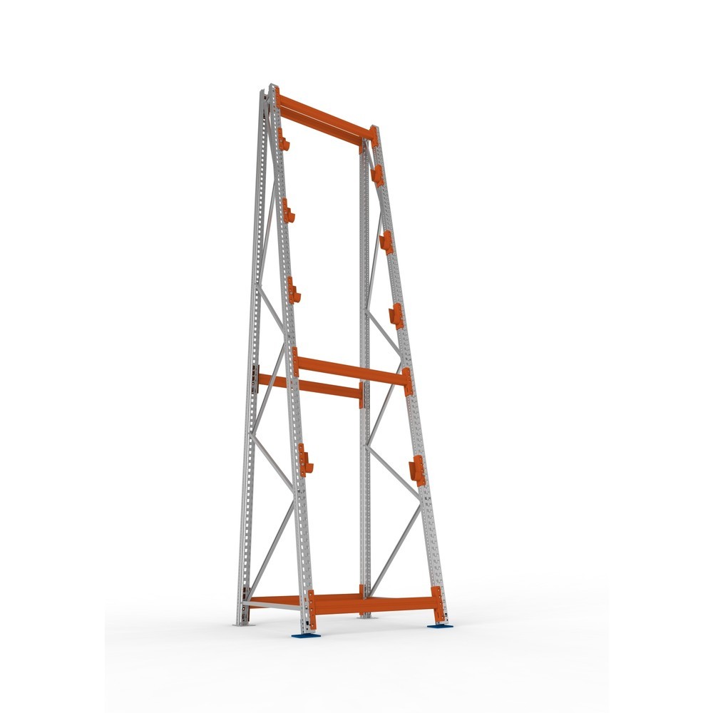 Productafbeelding nr. 3: Kabeltrommelstelling META MULTIPAL type 3, basiselement, hxbxd 4.900 x 1.100 x 1.100 mm, compleet voor 4 assen, verzinkt, RAL 2001 roodoranje, A-stijlen