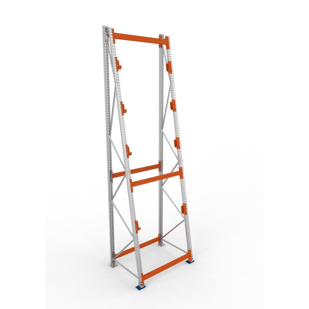 Productafbeelding nr. 2: Kabeltrommelstelling META MULTIPAL type 3, basiselement, hxbxd 4.900 x 1.300 x 1.100 mm, compleet voor 4 assen, verzinkt, RAL 2001 roodoranje, A-stijlen