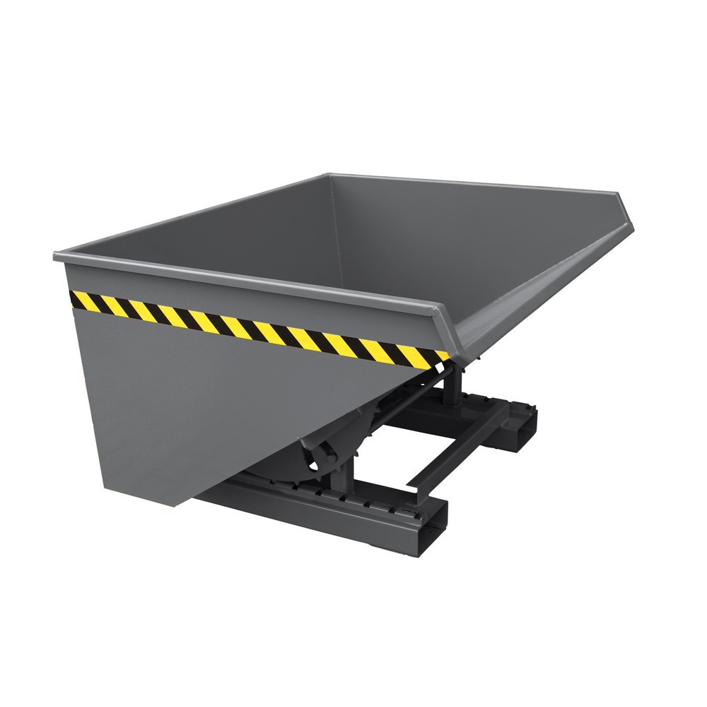 Product afbeelding: Kanteltank met lopers, volume 0.75 m³, antracietgrijs