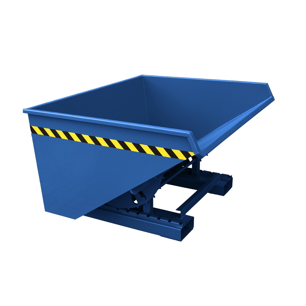 Product afbeelding: Kantelbak met lopers, volume 0.5 m³, gentiaanblauw