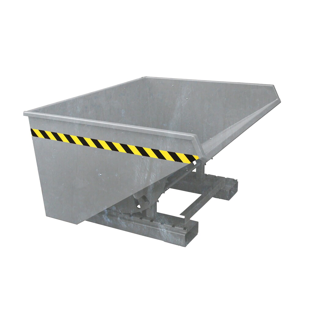 Product afbeelding: Kanteltank met lopers, volume 0,75 m³, thermisch verzinkt