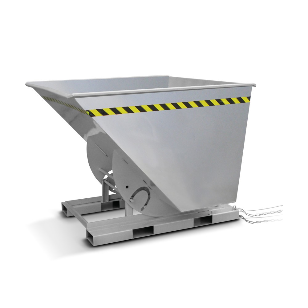 Product afbeelding: Kantelbak met afrolmechanisme, hoge bouwhoogte, verzinkt, 500 l