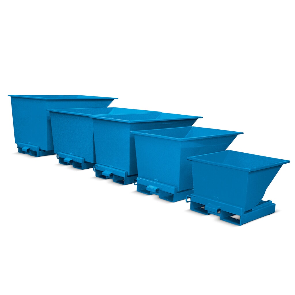 Kantelbak met automatische activering, volume 0,3 m³ Product afbeelding: Kantelbak met automatische activering, volume 0,3 m³