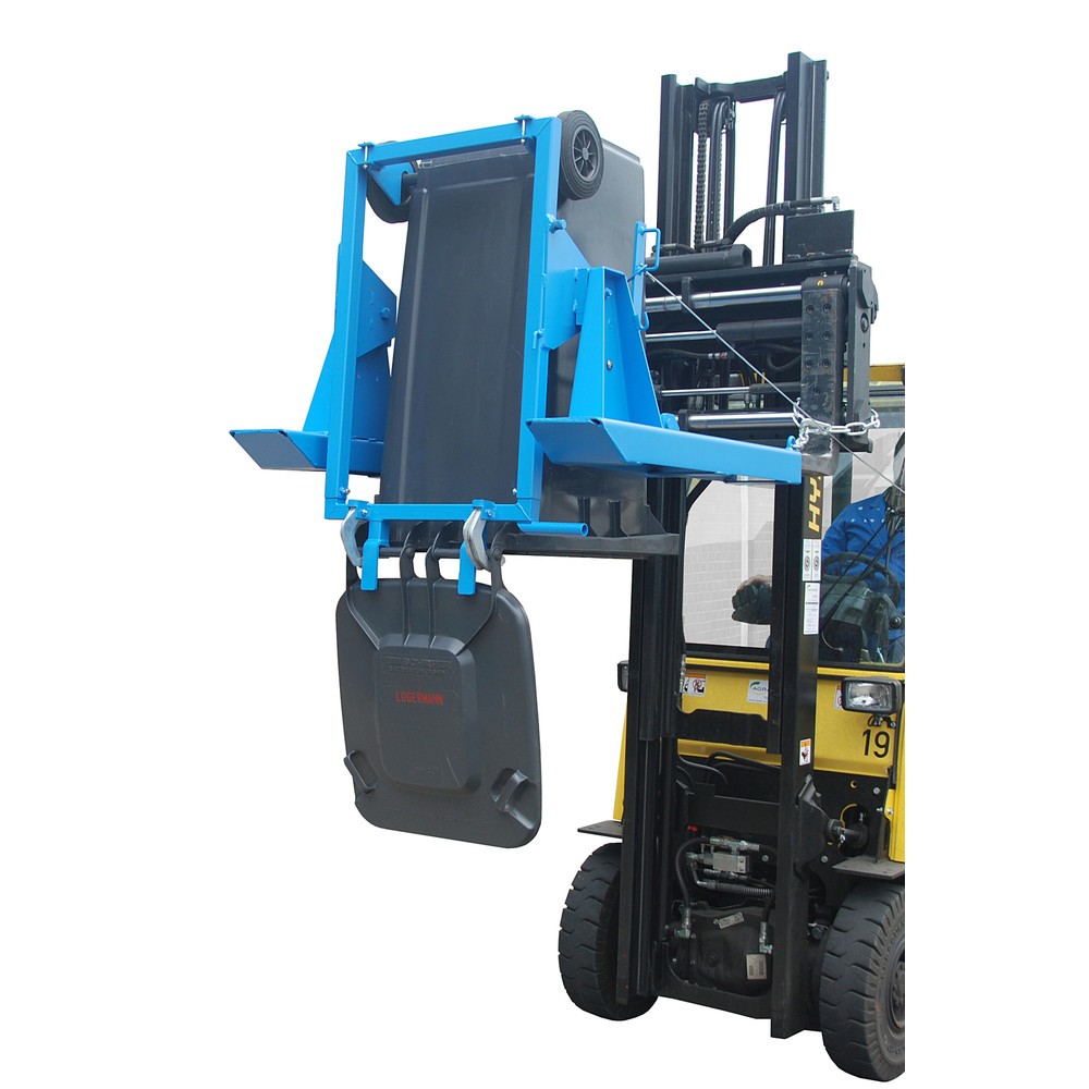 Productafbeelding nr. 4: Kantelinrichting voor vuilnisbakken MK voor heftrucks, vuilnisbak 1x 80 /120 liter, trekkabel