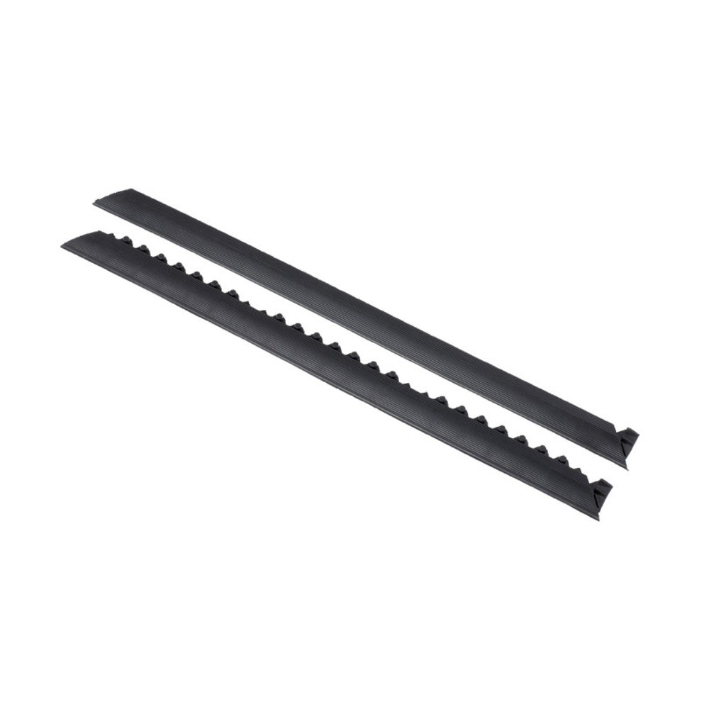 Product afbeelding: Kantstroken voor vloerplaatsysteem, montagewerkplekken, met noppen, bxd 50 x 910 mm, zwart