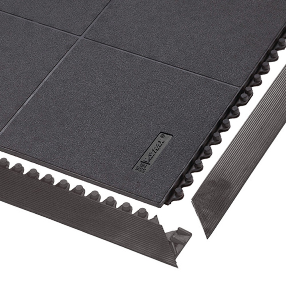 Productafbeelding nr. 2: Kantstroken voor vloerplaatsysteem, montagewerkplekken, met noppen, bxd 50 x 910 mm, zwart