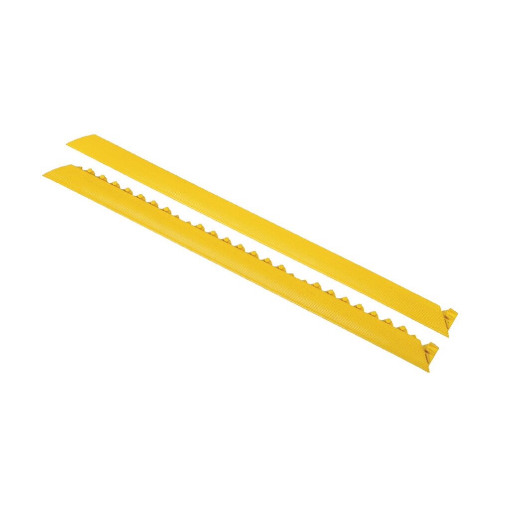 Product afbeelding: Kantstroken voor vloerplaatsysteem, montagewerkplekken, zonder noppen, bxd 50 x 910 mm, geel